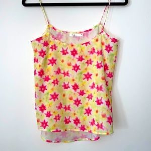 Milau neon floral spaghetti strap tank